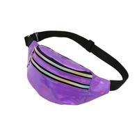 UYFRD Sac banane pour femme et homme avec ceinture étendue étanche pour voyage, randonnée, sport, violet foncé, Taille unique