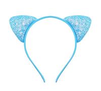 UYFRD Serre-tête avec oreilles de chat à paillettes pour filles et femmes - Serre-tête en métal brillant - Accessoires de cheveux pour tous les jours (I)