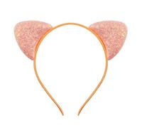 UYFRD Serre-tête avec oreilles de chat à paillettes pour filles et femmes - Serre-tête en métal brillant - Accessoires de cheveux pour tous les jours (C)