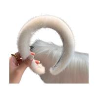 UYFRD Serre-tête d'hiver de luxe pour femme - Cadeau en fourrure - Blanc