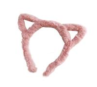 UYFRD Serre-tête Lolita en peluche avec oreilles de chat pour filles - Serre-tête en fourrure de dessin animé - Accessoires pour cheveux coréens (poudre profonde)