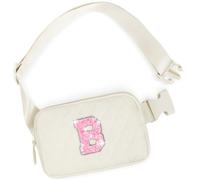 Uygafly Sac de ceinture avec lettres mignons pour filles, crème, B