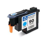 uYGExN Tête d'impression 90 compatible avec les imprimantes C5054A C5055A C5056A C5057A - Fonctionne avec les imprimantes DesignJet 4000 4000ps 4020 4500 4520 (cyan)