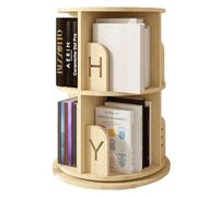 UYHBCNQD Bibliothèque rotative à 2 niveaux, 3 ou 4 niveaux - Étagère créative sur pied - Design lettre - Coin d'étude