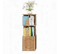 UYHBCNQD Bibliothèque tour en bois multicouche - Étagère de présentation au sol pour la maison et le bureau - Étagère rotative - Coin d'étude