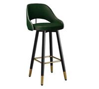 UYHBCNQD Chaises de bar hautes modernes avec dossier incurvé en cuir, repose-pieds en métal et pieds en laiton, tabouret de comptoir pivotant de 200 kg, tabouret haut pivotant