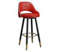 UYHBCNQD Chaises de bar hautes modernes avec dossier incurvé en cuir, repose-pieds en métal et pieds en laiton, tabouret de comptoir pivotant de 200 kg, tabouret haut pivotant