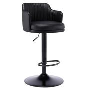 UYHBCNQD Lot de 3 tabourets de bar hauts pivotants avec dossier et cadre en métal, tabouret haut réglable en cuir, charge de 200 kg, tabouret de comptoir