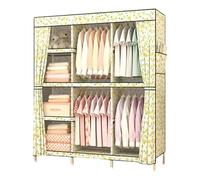 UYHBCNQD Organisateurs de placard en bois simple armoire amovible portable étagères vêtements rack pour chambre à coucher tissu Oxford haut placard spacieux