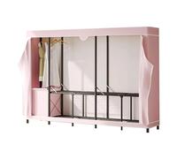 UYHBCNQD Organisateurs de placard pliables avec fermeture éclair, rideau de porte, vêtements, armoire, chambre à coucher, armoire de rangement, montage rapide, spacieuse