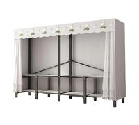 UYHBCNQD Organisateurs de placard pliables en acier Armoire en tissu Armoire de rangement pour suspendre les vêtements à la maison Porte-vêtements spacieux