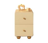UYHBCNQD Petite table de chevet en bois massif avec 2 tiroirs et poignées en métal 30 cm, 40 cm, 45 cm, 50 cm