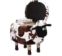 UYHBCNQD Repose-pieds de bureau en velours avec 4 pieds en bois - Banc de rangement multifonction en peluche pour salon et chambre à coucher - Facile à déplacer