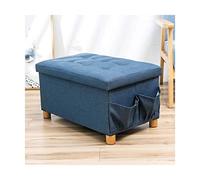 UYHBCNQD Repose-pieds de bureau pliable Ottoman Boîte de rangement avec pieds en bois et tissus rembourrés Grand banc de rangement pour chambre à coucher et salon Facile à déplacer