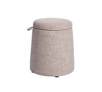 UYHBCNQD Repose-pieds rond touffeté avec couvercle amovible pour la maison, le salon et la chambre à coucher, facile à déplacer