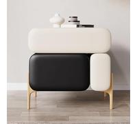 UYHBCNQD Table de chevet de luxe en bois massif unique 3 tiroirs Table de chevet créative chic Commode de chevet 50 x 40 x 50 cm