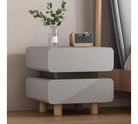 UYHBCNQD Table de chevet moderne en pin unique avec 2 tiroirs, table de chevet enveloppée de cuir, meuble de chambre à coucher, table de chevet