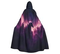 UYHhgqw Costume de sorcière d'Halloween Angels In The Polar Night - Cape à capuche pour homme et femme - Costume d'horreur d'horreur d'Halloween - Costume de cosplay