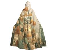 UYHhgqw Costume de sorcière d'Halloween The Mushroom House - Cape à capuche pour homme et femme - Costume d'horreur d'Halloween - Costume de cosplay