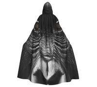 UYHhgqw Costume de sorcière d'Halloween The Silent Gorilla - Cape à capuche pour homme et femme - Costume d'horreur et d'horreur - Costume de cosplay