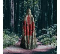 UYHhgqw Costume d'Halloween de sorcière drapeau canadien - Cape à capuche pour homme et femme - Costume d'horreur d'horreur d'Halloween - Costume de cosplay