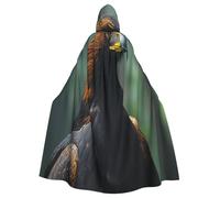 UYHhgqw Eagles In The Rainforest Halloween Witch Costume - Cape à capuche pour homme et femme - Costume d'horreur d'horreur d'Halloween - Costume de cosplay