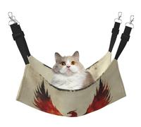 UYHhgqw Fire Phoenix Hamac pour animal domestique, lit en velours, sangles réglables avec crochets métalliques, parfait pour les petits animaux de compagnie