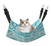 UYHhgqw Flow Geometry Hamac pour animal domestique, lit en velours, sangles réglables avec crochets métalliques, parfait pour les petits animaux de compagnie
