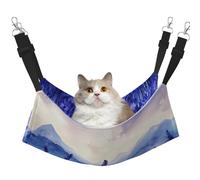 UYHhgqw Hamac pour animal de compagnie, peinture à l'aquarelle lavande, hamac en velours, sangles réglables avec crochets métalliques, parfait pour les petits animaux de compagnie