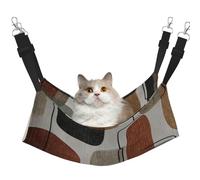 UYHhgqw Hamac pour animal domestique avec lignes de couleurs mélangées, sangles réglables avec crochets métalliques, parfait pour les petits animaux de compagnie