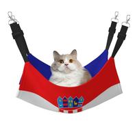UYHhgqw Hamac pour animal domestique Drapeau de la République de Croatie en velours, sangles réglables avec crochets métalliques, parfait pour les petits animaux de compagnie