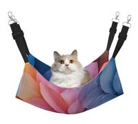 UYHhgqw Hamac pour animal domestique motif feuilles tropicales aquarelle, hamac en velours, sangles réglables avec crochets métalliques, parfait pour les petits animaux de compagnie