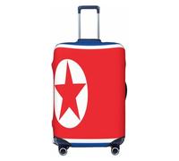Uyhhgqw Housse de protection durable pour valise, motif drapeau de la Corée du Nord, anti-rayures pour bagages de 45,7 à 81,3 cm, Noir , S