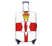 Uyhhgqw Housse de protection pour valise, motif drapeau de l'Irlande du Nord, résistante aux rayures, convient aux bagages de 45,7 à 81,3 cm, Noir , XL