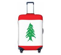 Uyhhgqw Housse de protection pour valise, motif drapeau du Liban, résistante aux rayures, convient aux bagages de 45,7 à 81,3 cm, Noir , XL