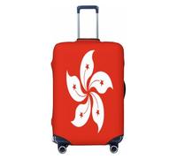 Uyhhgqw Housse de protection résistante aux rayures pour bagages de 45,7 à 81,3 cm avec drapeau de Hong Kong, Noir , S