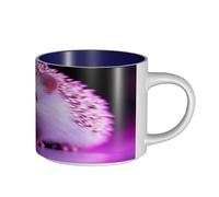 UYHhgqw Joli petit hérisson en céramique pour femme, tasses à café, grande capacité et poignée, pour bureau, maison