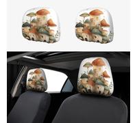 UYHhgqw Lot de 2 housses d'appui-tête de voiture The Secret of Mushroom House - Accessoire de siège automobile amusant et élégant, ajustement universel pour la plupart des voitures