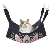 UYHhgqw Mandala Meditation Hamac pour animal domestique, lit en velours, sangles réglables avec crochets métalliques, parfait pour les petits animaux de compagnie