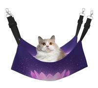 UYHhgqw Sacred Geometry Hamac pour animal domestique, lit en velours pour chat, sangles réglables avec crochets métalliques, parfait pour les petits animaux de compagnie