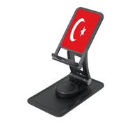 UYHhgqw Support de téléphone universel, support de bureau réglable pour iPhone, téléphones portables et tablettes, drapeau de la Turquie rotatif à 360°