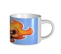 UYHhgqw Tasse en céramique Burning Skull pour femme, tasses à café, grande capacité et poignée, pour bureau, maison