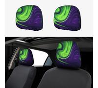 UYHhgqw The Beauty of Color Lot de 2 housses d'appui-tête de voiture drôles et élégantes, ajustement universel pour la plupart des voitures