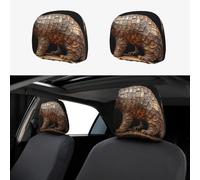 UYHhgqw The Beauty of Pangolin Lot de 2 housses d'appui-tête de voiture amusantes et élégantes, ajustement universel pour la plupart des voitures