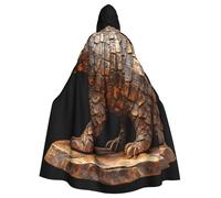 UYHhgqw The Beauty Of Pangolin Texture Costume de sorcière d'Halloween - Cape à capuche pour homme et femme - Costume d'horreur d'horreur d'Halloween - Costume de cosplay