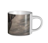 UYHhgqw The Elephant On The Grassland Tasse en céramique pour femme, tasses à café, grande capacité et poignée, pour bureau, maison