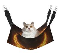 UYHhgqw The Fiery Red Phoenix Hamac pour animal domestique, lit en velours, sangles réglables avec crochets métalliques, parfait pour les petits animaux de compagnie