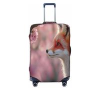 UYHhgqw The Fox of Spring Housse de protection pour valise, résistante aux rayures, convient aux bagages de 45,7 à 81,3 cm, Noir , L