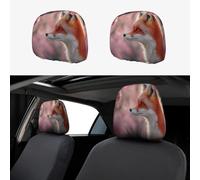 UYHhgqw The Fox of Spring Lot de 2 housses d'appui-tête de voiture drôles et élégantes, ajustement universel pour la plupart des voitures