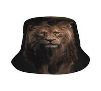 UYHhgqw The Happiness of Skeleton Chapeau cloche pour homme et femme - Protection solaire - Design classique - Pliable - Pour toutes les saisons, La colère d'un lion, Taille unique
